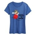 thumbnail image 1 of Peanuts - Dashing Through The Snow - Women's Short Sleeve Graphic T-Shirt, 1 of 5