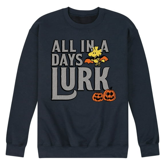 Peanuts - Days Lurk Art - Men's Crew Neck Fleece Pullover