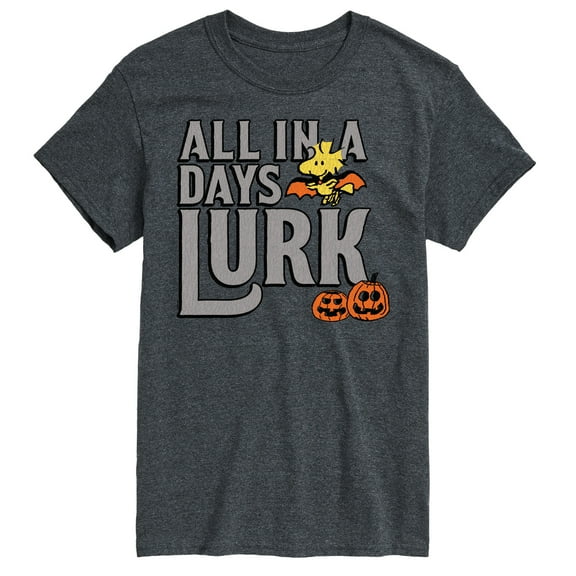 Peanuts - Days Lurk Art - Men's Short Sleeve Graphic T-Shirt