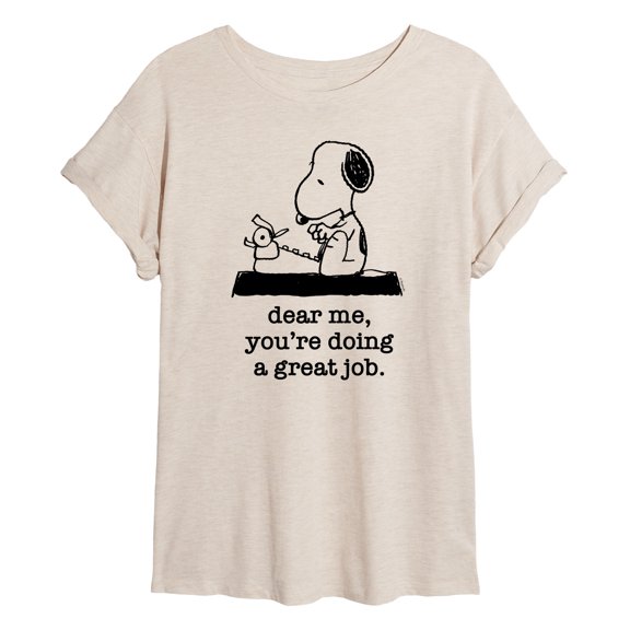 Peanuts - Dear Me Doing Great Job - Women's Oversized T-Shirt