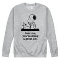thumbnail image 1 of Peanuts - Dear Me Doing Great Job - Men's Crew Neck Fleece Pullover, 1 of 6