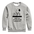 thumbnail image 1 of Peanuts - Dear Me Doing Great Job - Toddler & Youth Crewneck Fleece Sweatshirt, 1 of 6