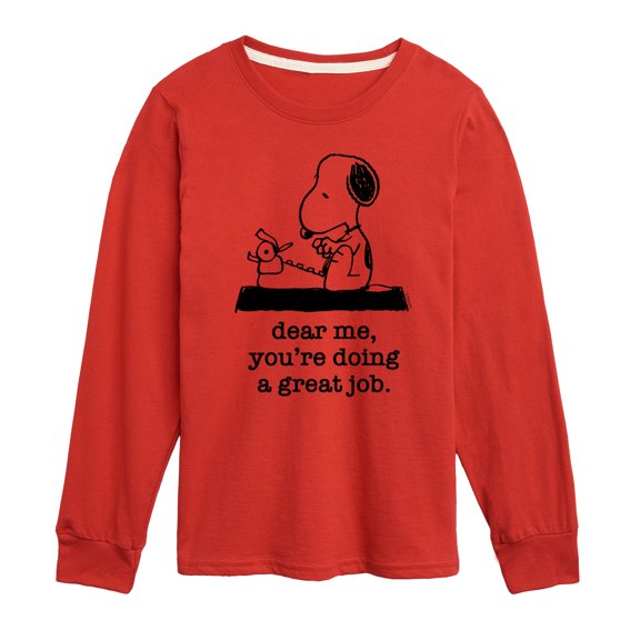 Peanuts - Dear Me Doing Great Job - Toddler & Youth Long Sleeve Graphic T-Shirt