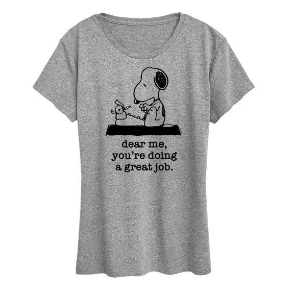 Peanuts - Dear Me Doing Great Job - Women's Short Sleeve Graphic T-Shirt