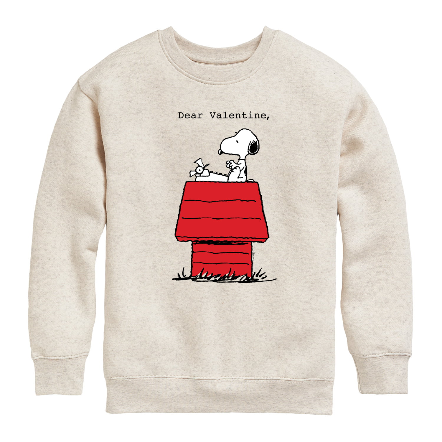 Peanuts - Dear Valentine Snoopy - Toddler And Youth Crewneck Fleece ...