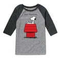 thumbnail image 1 of Peanuts -  Dear Valentine Snoopy  - Toddler And Youth Raglan Graphic T-Shirt, 1 of 5
