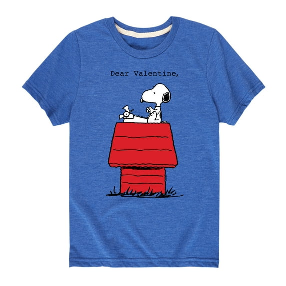 Peanuts - Dear Valentine Snoopy - Toddler And Youth Short Sleeve Graphic T-Shirt