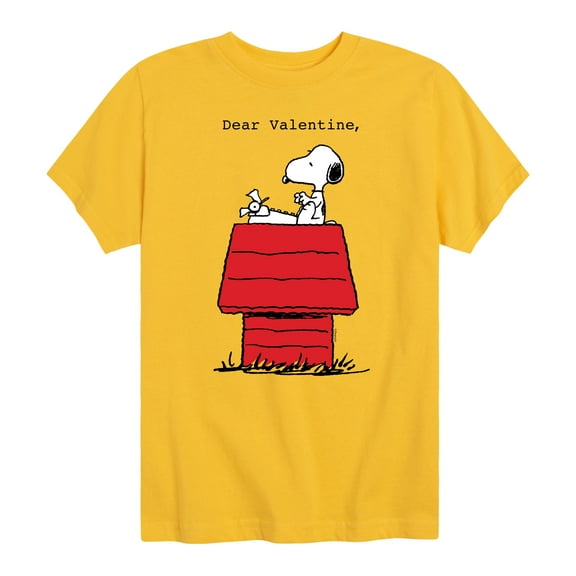 Peanuts -  Dear Valentine Snoopy  - Toddler And Youth Short Sleeve Graphic T-Shirt