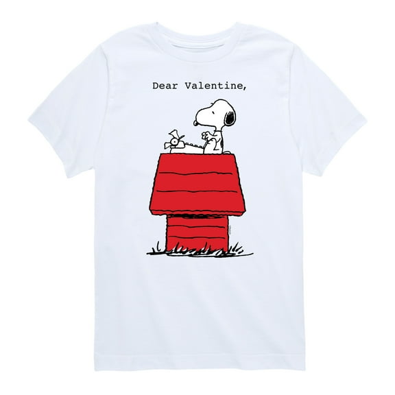 Peanuts - Dear Valentine Snoopy - Toddler And Youth Short Sleeve Graphic T-Shirt