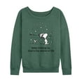 thumbnail image 1 of Peanuts - Dec Snoopy Woodstock Snowfall - Women's French Terry Long Sleeve Pullover, 1 of 5