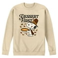 thumbnail image 1 of Peanuts - Dessert First Snoopy - Men's Long Sleeve Crew Fleece Sweatshirt, 1 of 4