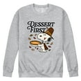 thumbnail image 1 of Peanuts - Dessert First Snoopy - Men's Long Sleeve Crew Fleece Sweatshirt, 1 of 5