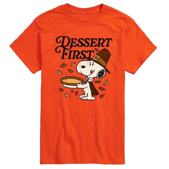 Peanuts - Dessert First Snoopy - Men's Short Sleeve Graphic T-Shirt