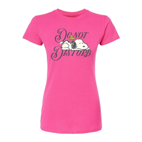 Peanuts - Do Not Disturb Snoopy - Juniors Fitted Graphic T-Shirt