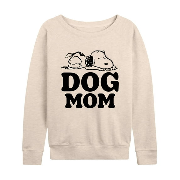 Peanuts - Dog Mom - Women's Lightweight French Terry Long Sleeve Shirt
