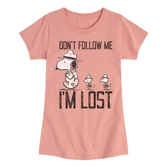 Peanuts - Don't Follow Me - Toddler And Youth Girls Short Sleeve Graphic T-Shirt