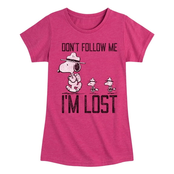 Peanuts - Don't Follow Me - Toddler And Youth Girls Short Sleeve Graphic T-Shirt