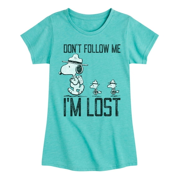 Peanuts - Don't Follow Me - Toddler And Youth Girls Short Sleeve Graphic T-Shirt