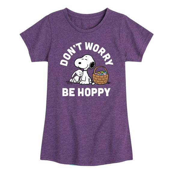 Peanuts - Don't Worry Hoppy - Girls Short Sleeve T-Shirt