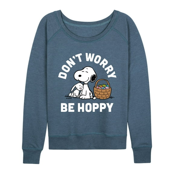 Peanuts - Don't Worry Hoppy - Women's Lightweight French Terry Long Sleeve Shirt