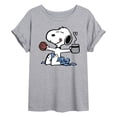 thumbnail image 1 of Peanuts - Donut Coffee Snoopy  - Women's Oversized T-Shirt, 1 of 6