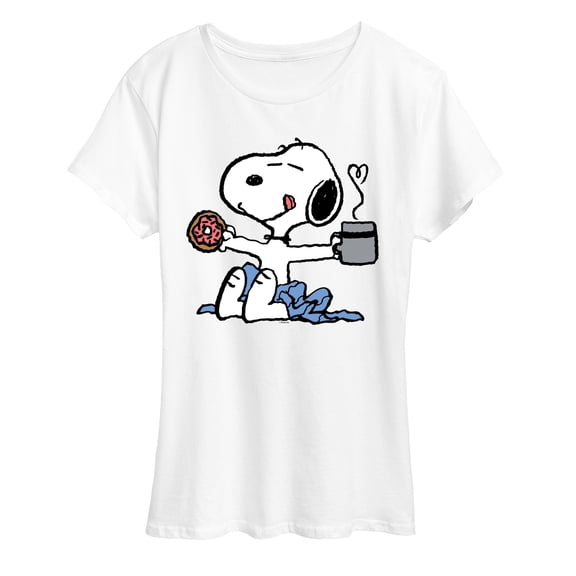 Peanuts - Donut Coffee Snoopy - Women's Short Sleeve Graphic T-Shirt
