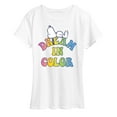 thumbnail image 1 of Peanuts - Dream In Color - Ladies Short Sleeve Classic Fit Tee, 1 of 6
