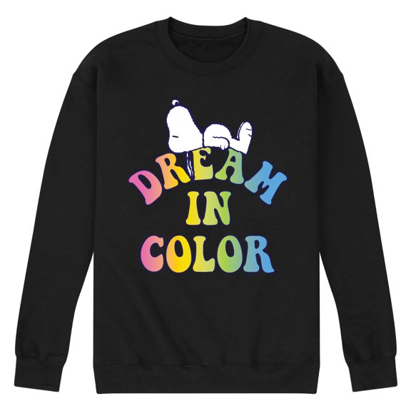 Peanuts - Dream In Color - Men's Crew Neck Fleece Pullover