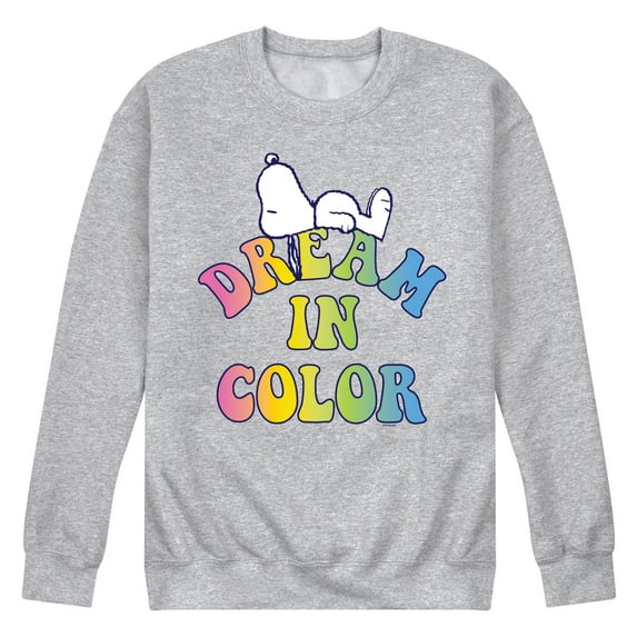 Peanuts - Dream In Color - Men's Crew Neck Fleece Pullover