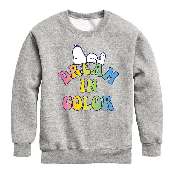 Peanuts - Dream In Color - Toddler & Youth Crewneck Fleece Sweatshirt