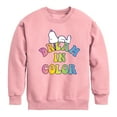 thumbnail image 1 of Peanuts - Dream In Color - Toddler & Youth Crewneck Fleece Sweatshirt, 1 of 5