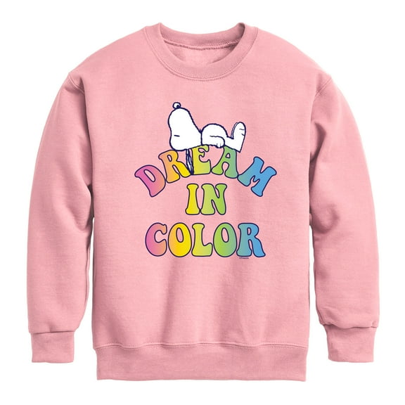 Peanuts - Dream In Color - Toddler & Youth Crewneck Fleece Sweatshirt
