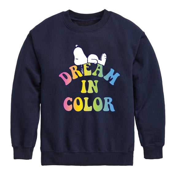 Peanuts - Dream In Color - Toddler & Youth Crewneck Fleece Sweatshirt