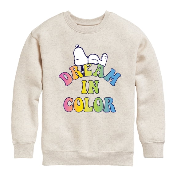 Peanuts - Dream In Color - Toddler & Youth Crewneck Fleece Sweatshirt
