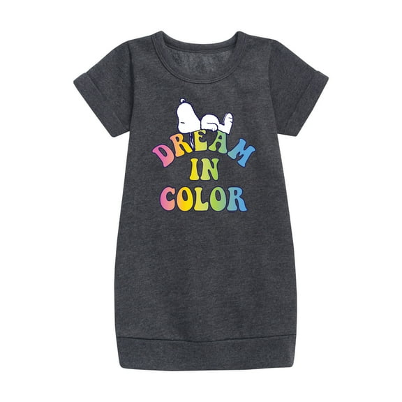 Peanuts - Dream In Color - Toddler & Youth Girls Fleece Dress