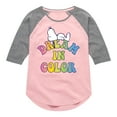 thumbnail image 1 of Peanuts - Dream In Color - Toddler & Youth Girls Raglan Graphic T-Shirt, 1 of 6