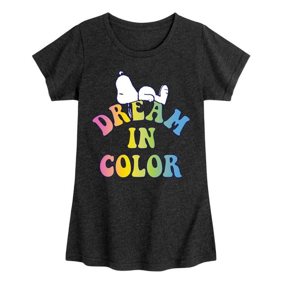 Peanuts - Dream In Color - Toddler & Youth Girls Short Sleeve Graphic T-Shirt