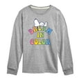 thumbnail image 1 of Peanuts - Dream In Color - Toddler & Youth Long Sleeve Graphic T-Shirt, 1 of 6
