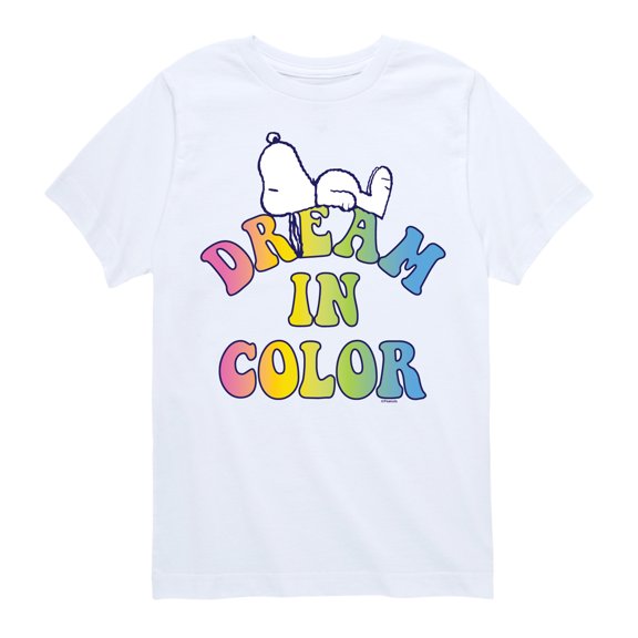 Peanuts - Dream In Color - Toddler & Youth Short Sleeve Graphic T-Shirt