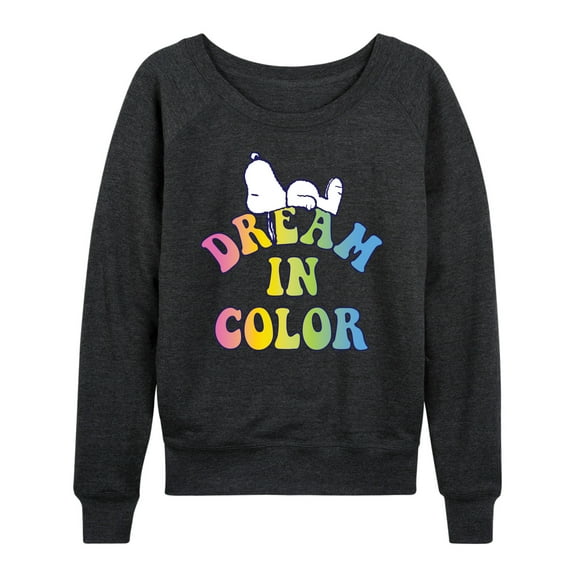 Peanuts - Dream In Color - Women's Lightweight French Terry Long Sleeve Shirt