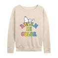 thumbnail image 1 of Peanuts - Dream In Color - Women's Lightweight French Terry Long Sleeve Shirt, 1 of 6