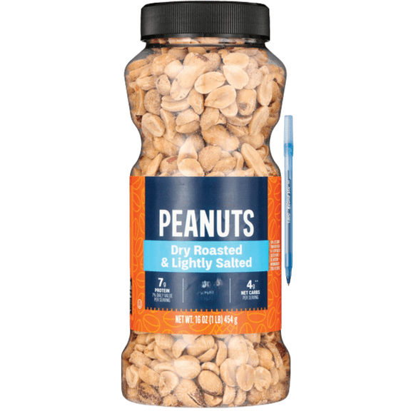 Peanuts Dry Roasted & Lightly Salted 16 oz (1 LB) 454 g