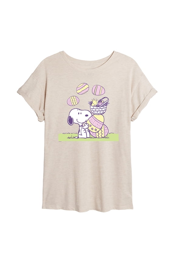 - Easter Comic Panel - Juniors Oversized Graphic T-Shirt