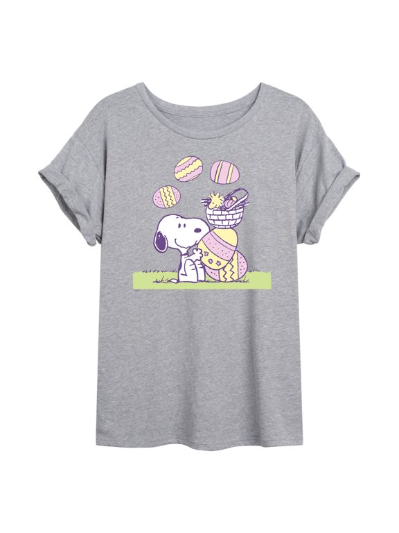 - Easter Comic Panel - Juniors Oversized Graphic T-Shirt