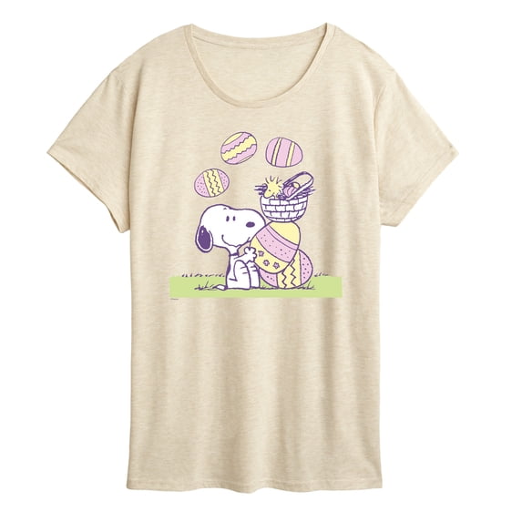 Peanuts - Easter Comic Panel - Women's Short Sleeve Graphic T-Shirt