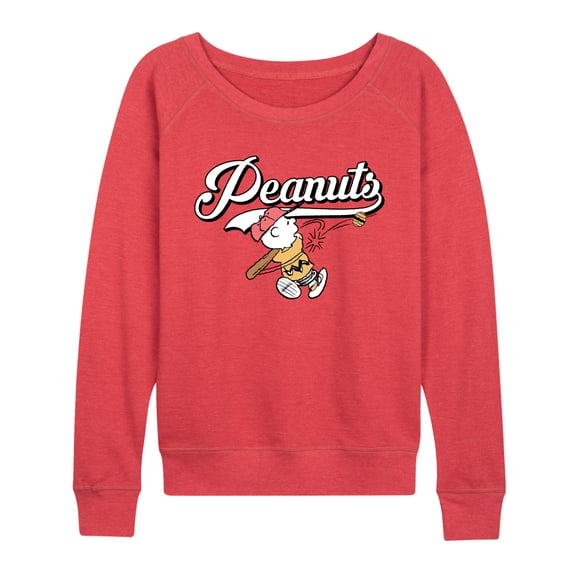 Peanuts - Easter Egg Baseball - Women's French Terry Long Sleeve Pullover