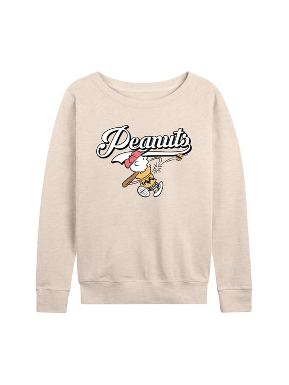 - Easter Egg Baseball Women's Lightweight French Terry Wide Neck Long Sleeve Graphic Shirt