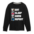 thumbnail image 1 of Peanuts - Eat Sleep Game Snoopy - Toddler & Youth Long Sleeve Graphic T-Shirt, 1 of 5