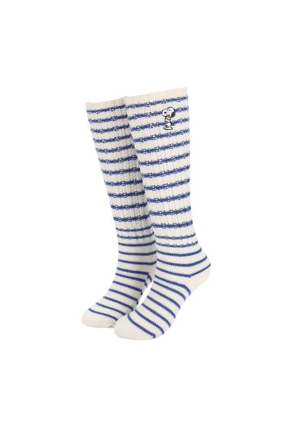 Peanuts Embroidered Peanuts Women's Slouch Crew Socks