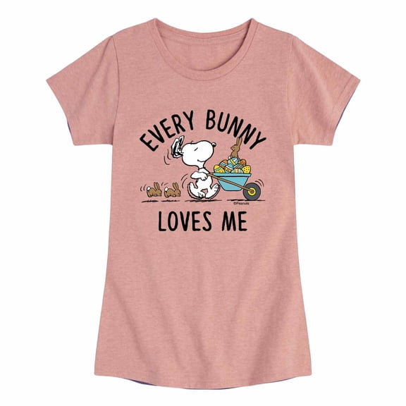 Peanuts - Every Bunny Loves Me - Girls Short Sleeve T-Shirt